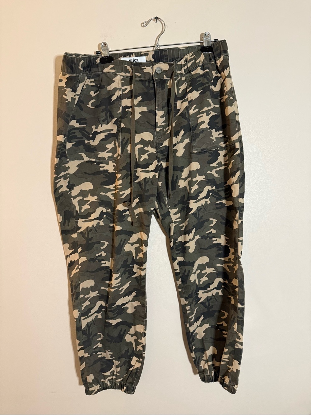 Mica Olive & Tan Camouflage Cargo Joggers